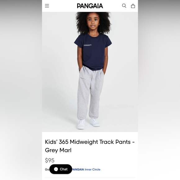 PANGAIA Kids' 365 Midweight Track Pants GREY and BLUE - Picture 5 of 10